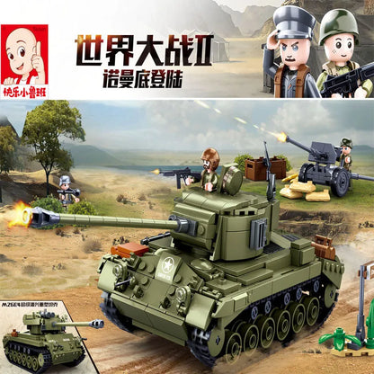 Sluban MOC Building Block Set: WW2 M26E1 Pershing Tank, Model SB0860