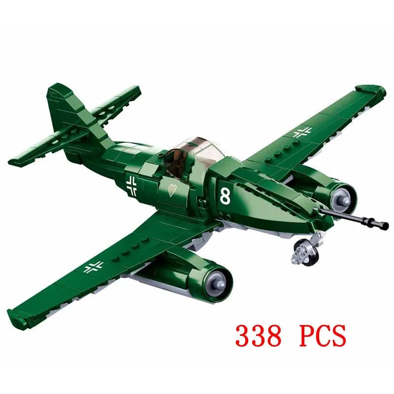 Sluban MOC Building Block Set: WW2 ME-262 Fighter Aircraft, Model SB0977
