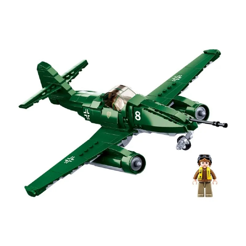 Sluban MOC Building Block Set: WW2 ME-262 Fighter Aircraft, Model SB0977