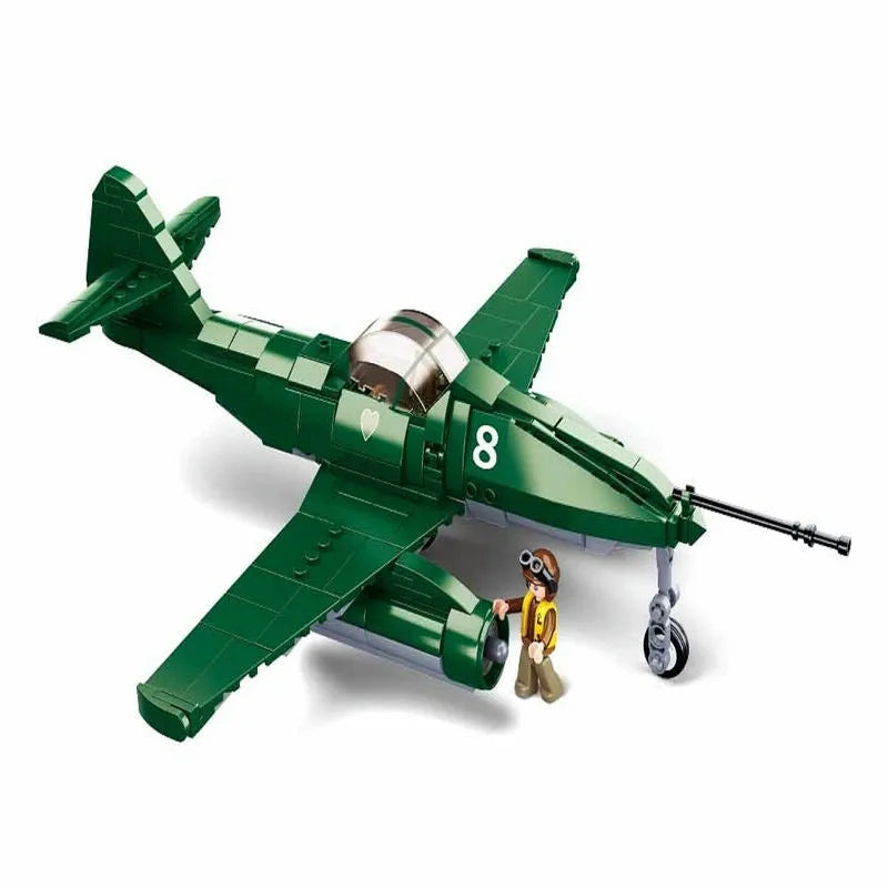 Sluban MOC Building Block Set: WW2 ME-262 Fighter Aircraft, Model SB0977