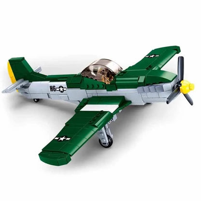Sluban MOC Building Block Set: WW2 P51D Fighter Aircraft, Model SB0857
