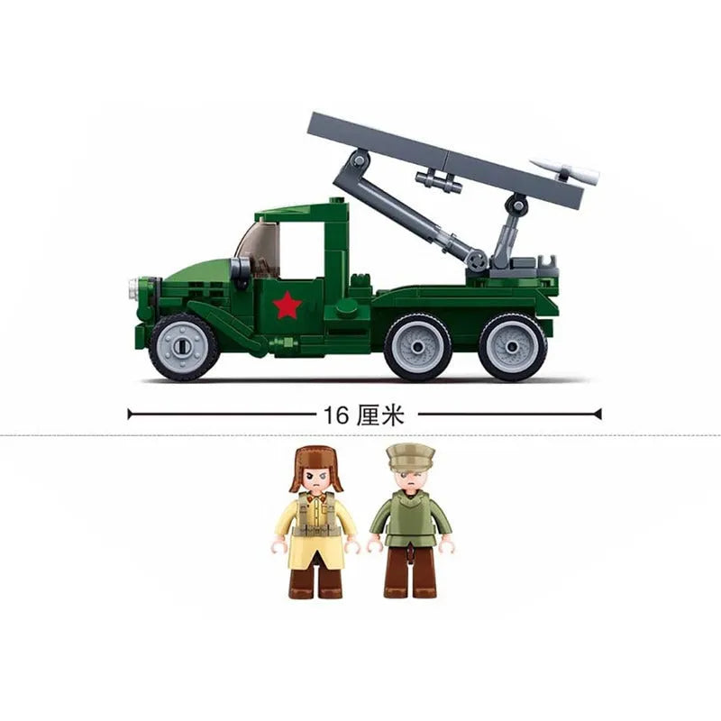 Sluban MOC Building Block Set: WW2 Rocket Artillery Vehicle, Model SB0975