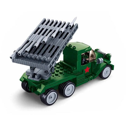 Sluban MOC Building Block Set: WW2 Rocket Artillery Vehicle, Model SB0975