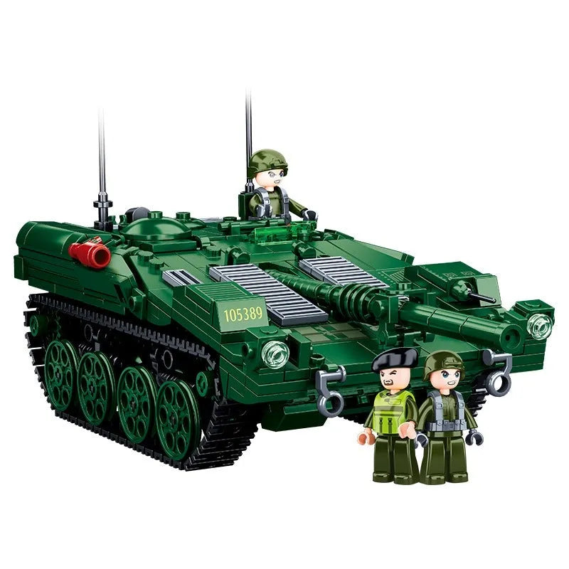 Sluban MOC Building Block Set: WW2 STRV103 Armored Vehicle, Model SB1010