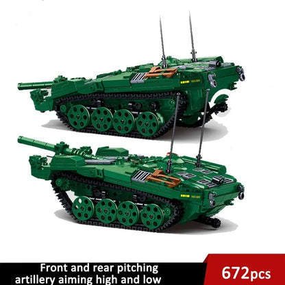 Sluban MOC Building Block Set: WW2 STRV103 Armored Vehicle, Model SB1010