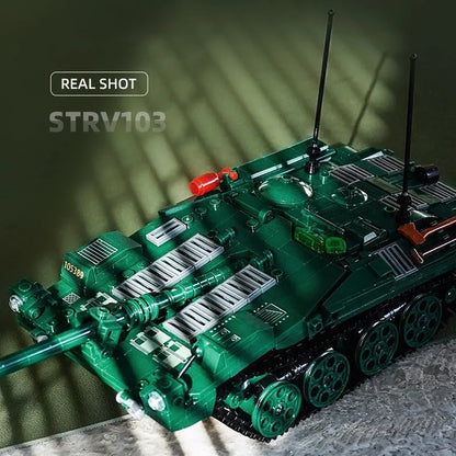 Sluban MOC Building Block Set: WW2 STRV103 Armored Vehicle, Model SB1010