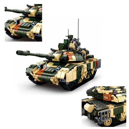 Sluban MOC Building Block Set: WW2 T90MS Main Battle Tank, Model SB0756
