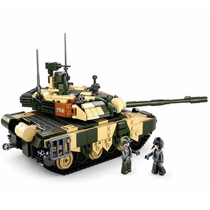 Sluban MOC Building Block Set: WW2 T90MS Main Battle Tank, Model SB0756