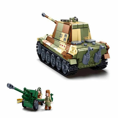Sluban MOC Building Block Set: WW2 Tiger Heavy Battle Tank, Model SB0980