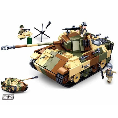 Sluban MOC Building Block Set: WW2 Tiger Heavy Battle Tank, Model SB0980