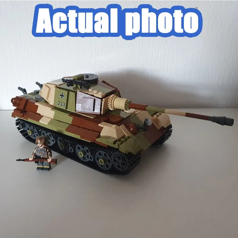Sluban MOC Building Block Set: WW2 Tiger Heavy Battle Tank, Model SB0980