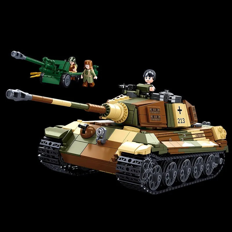 Sluban MOC Building Block Set: WW2 Tiger Heavy Battle Tank, Model SB0980