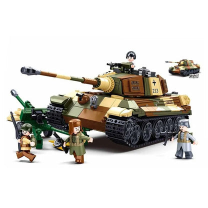 Sluban MOC Building Block Set: WW2 Tiger Heavy Battle Tank, Model SB0980