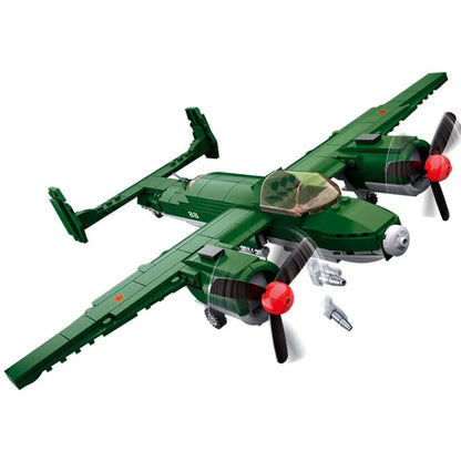Sluban MOC Building Block Set: WW2 TU-2 Bomber Aircraft, Model SB0688