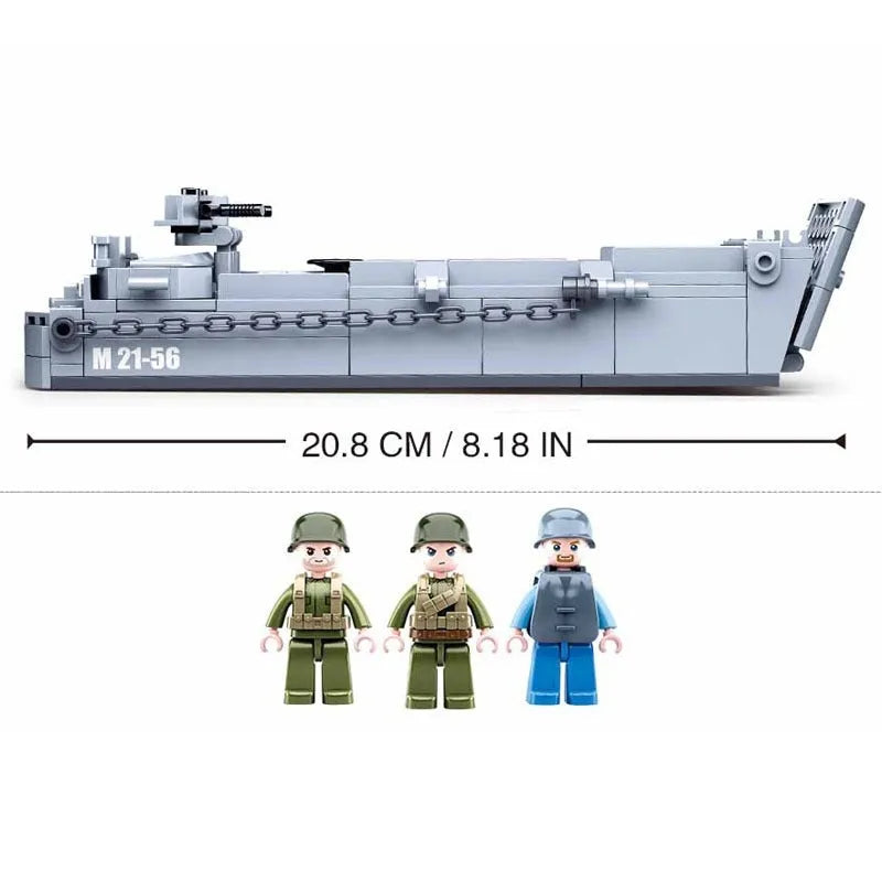Sluban MOC Building Block Set: WW2 US Higgins Landing Craft, Model SB0855