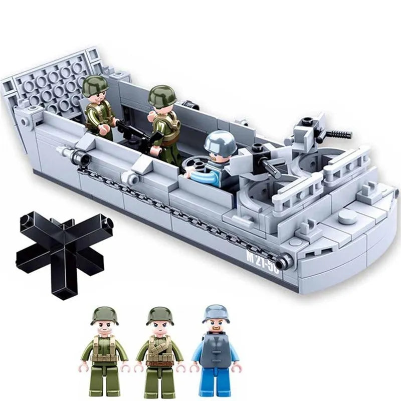 Sluban MOC Building Block Set: WW2 US Higgins Landing Craft, Model SB0855