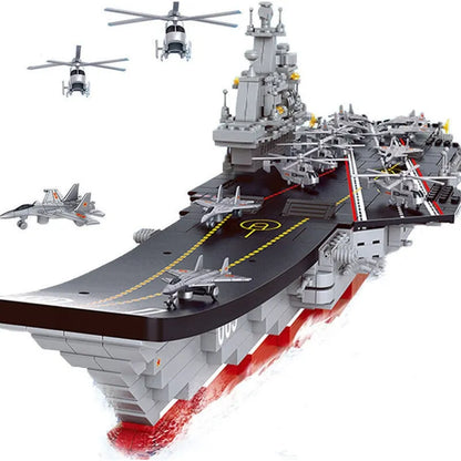 Sluban Building Block Set: WW2 Aircraft Carrier Warship, Model SB0399