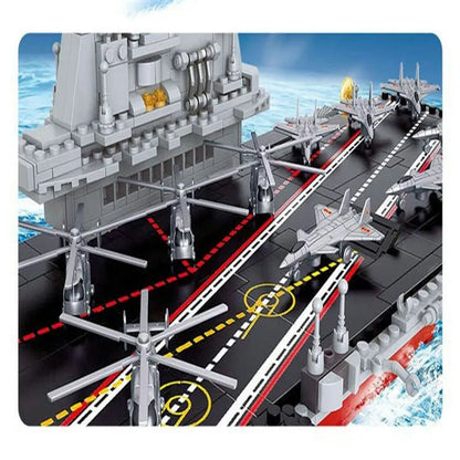 Sluban Building Block Set: WW2 Aircraft Carrier Warship, Model SB0399