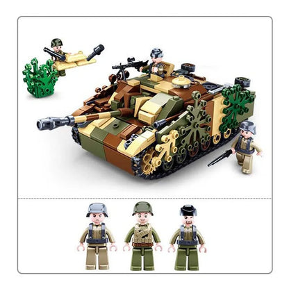 Sluban Building Block Set: WW2 German Armored Combat Tank, Model SB0858