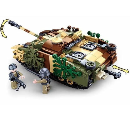 Sluban Building Block Set: WW2 German Armored Combat Tank, Model SB0858