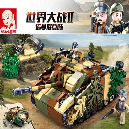 Sluban Building Block Set: WW2 German Armored Combat Tank, Model SB0858