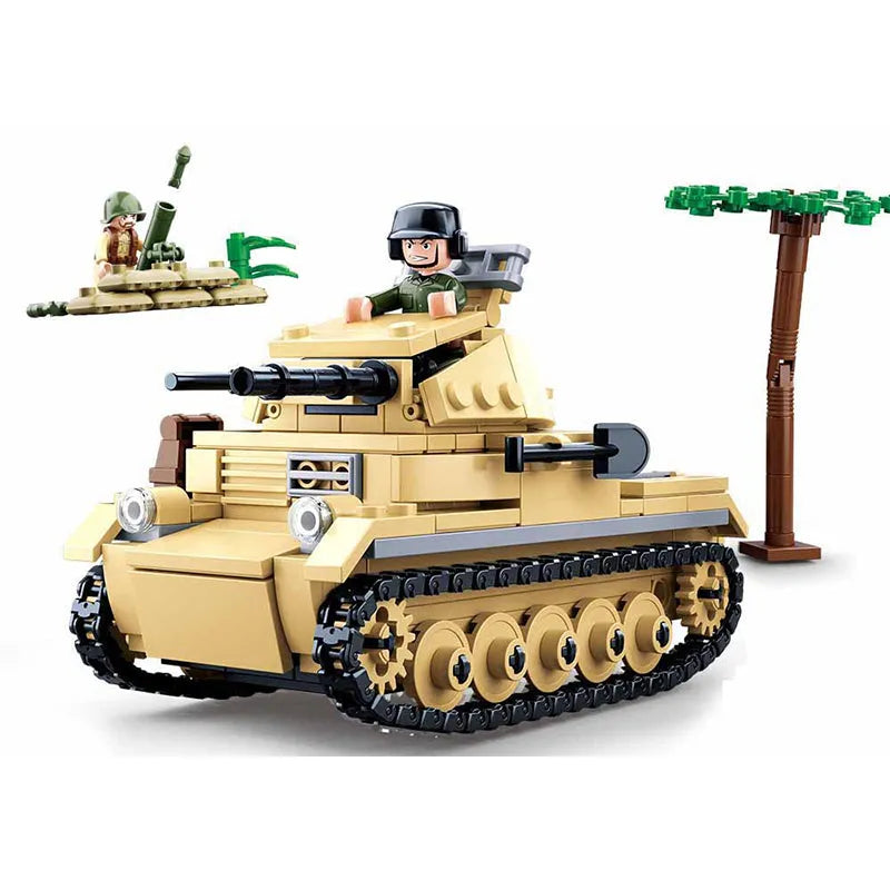 Sluban Building Block Set: WW2 German Army Panzer Tank, Model SB0691