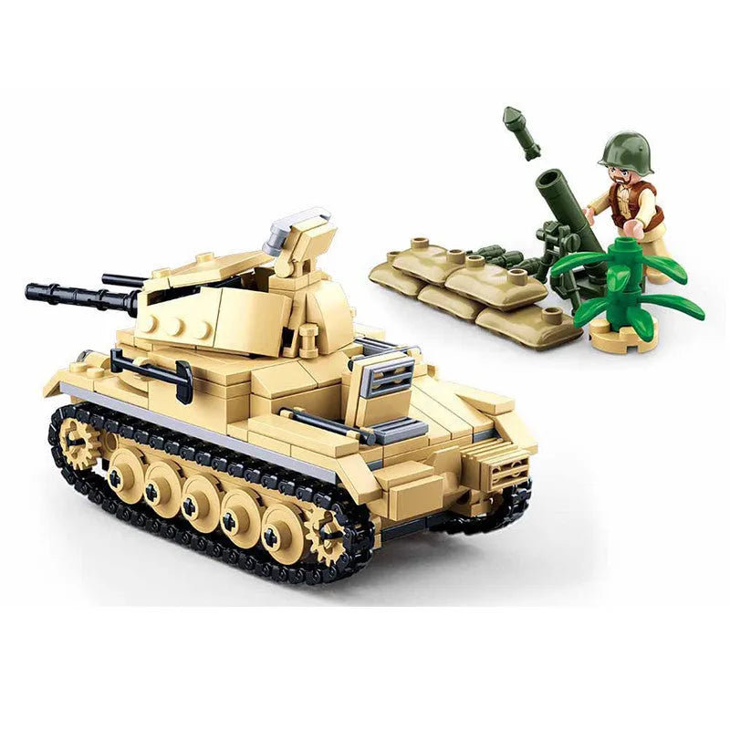 Sluban Building Block Set: WW2 German Army Panzer Tank, Model SB0691