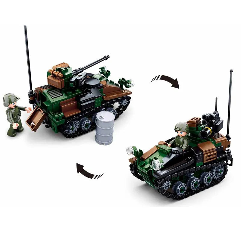 Sluban Building Block Set: WW2 German WIESEL 1 Airborne Tank, Model SB0750