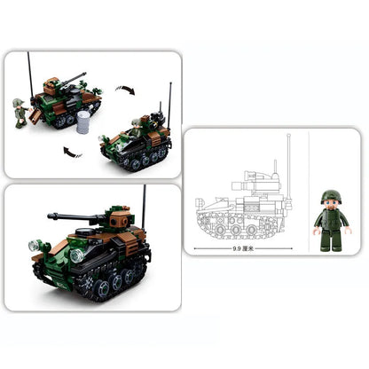 Sluban Building Block Set: WW2 German WIESEL 1 Airborne Tank, Model SB0750