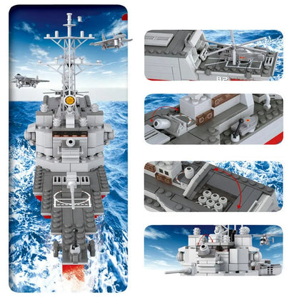 Sluban Building Block Set: WW2 NAVY Destroyer Warship Cruiser, Model SB0390