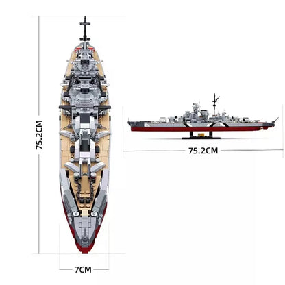 Sluban Building Block Set: WW2 Navy KMS Bismarck Battleship, Model SB1102