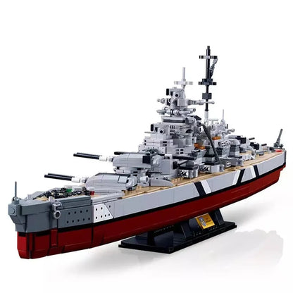 Sluban Building Block Set: WW2 Navy KMS Bismarck Battleship, Model SB1102