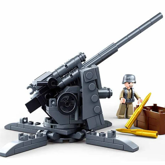 Sluban Building Block Set: WW2 Normandy Landing 88MM Anti-Tank Gun, Model SB0852