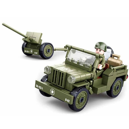 Sluban Building Block Set: WW2 Normandy Landing US WILLYS Jeep, Model SB0853