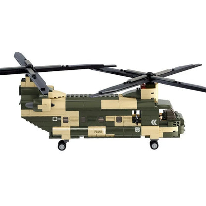 Sluban Building Block Set: WW2 Transport Army Helicopter, Model SB0508