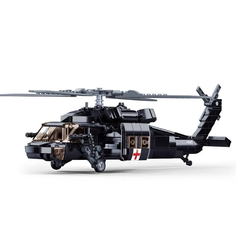Sluban Building Block Set: WW2 UH-60 Attack Helicopter, Model SB1012