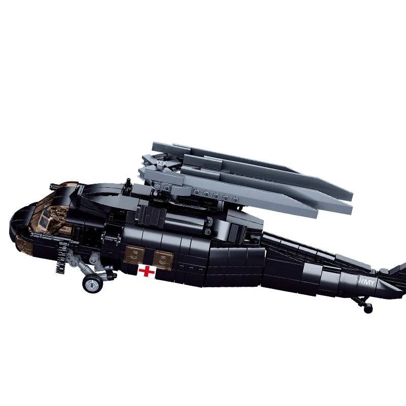 Sluban Building Block Set: WW2 UH-60 Attack Helicopter, Model SB1012