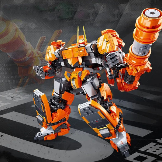 Sluban MOC Building Block Set: Hot Steel Mecha Robot Warrior, Model SB1096