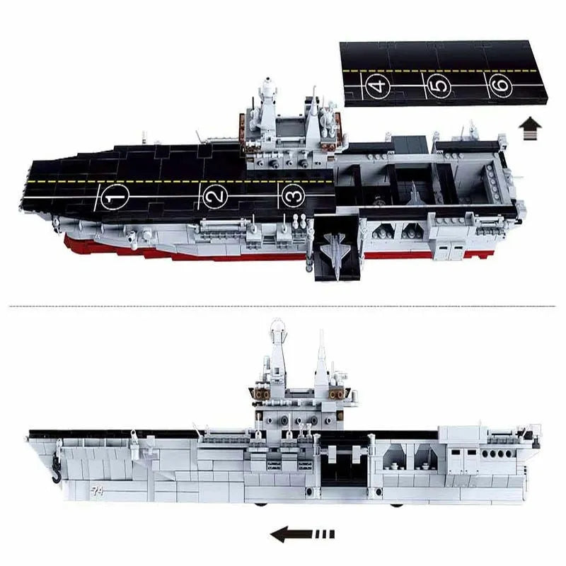Sluban MOC Building Block Set: 075 Amphibious Attack War Ship, Model SB0699
