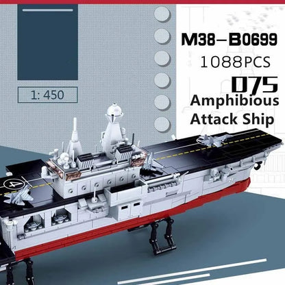 Sluban MOC Building Block Set: 075 Amphibious Attack War Ship, Model SB0699