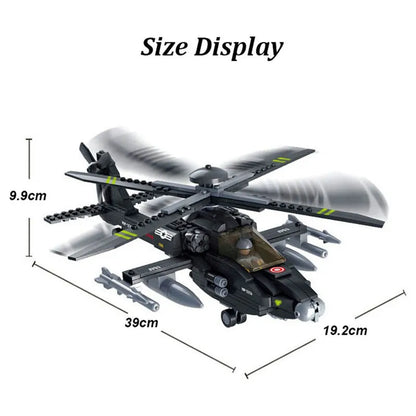 Sluban MOC Building Block Set: Armed US Attack Helicopter, Model SB0511