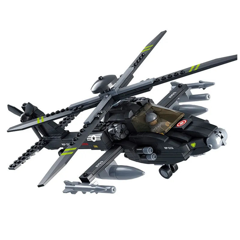 Sluban MOC Building Block Set: Armed US Attack Helicopter, Model SB0511
