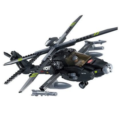 Sluban MOC Building Block Set: Armed US Attack Helicopter, Model SB0511