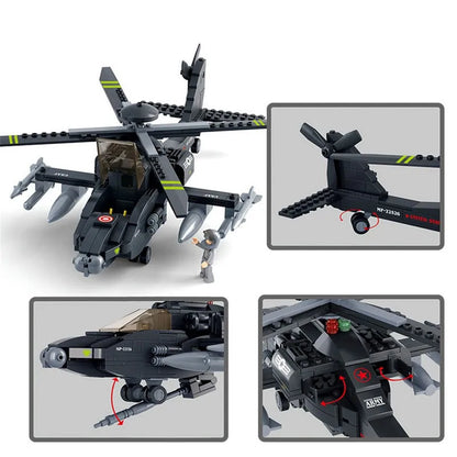Sluban MOC Building Block Set: Armed US Attack Helicopter, Model SB0511