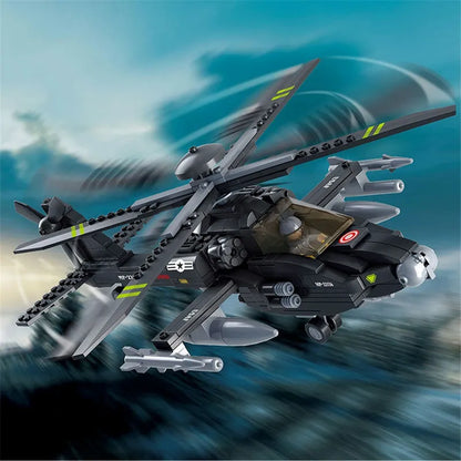 Sluban MOC Building Block Set: Armed US Attack Helicopter, Model SB0511