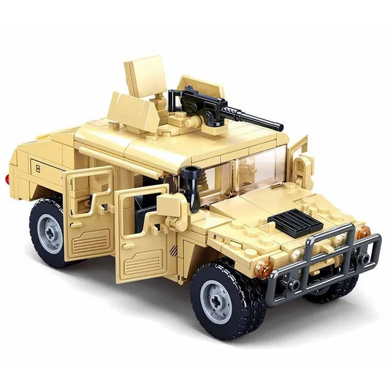 Sluban MOC Building Block Set: Armored Humvee H1 Off-Road Car, Model SB0837