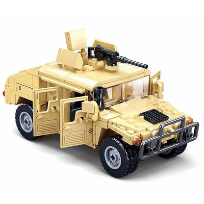 Sluban MOC Building Block Set: Armored Humvee H1 Off-Road Car, Model SB0837