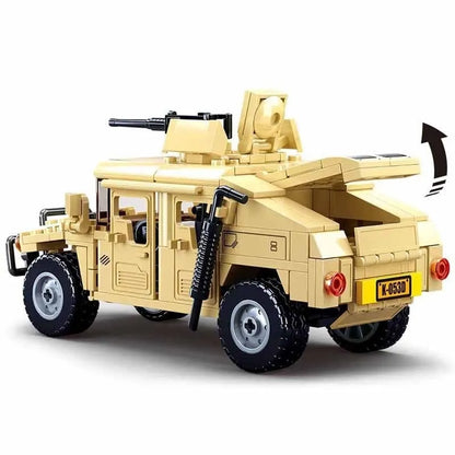Sluban MOC Building Block Set: Armored Humvee H1 Off-Road Car, Model SB0837