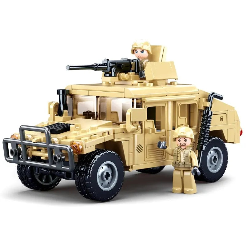 Sluban MOC Building Block Set: Armored Humvee H1 Off-Road Car, Model SB0837