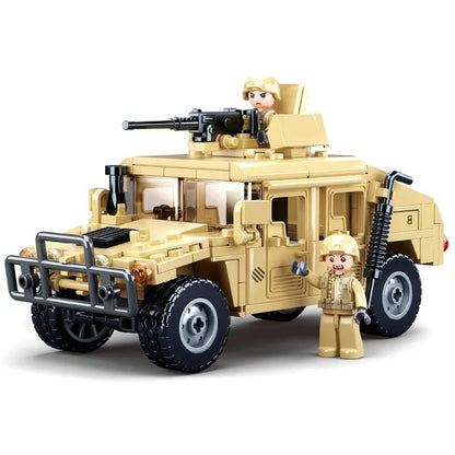 Sluban MOC Building Block Set: Armored Humvee H1 Off-Road Car, Model SB0837